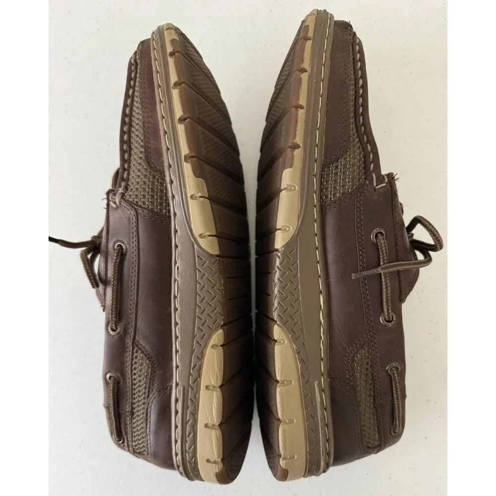 Sperry Top-Sider Men's 12M Tarpon 2-Eye Boat Shoe Brown Leather Memory Foam